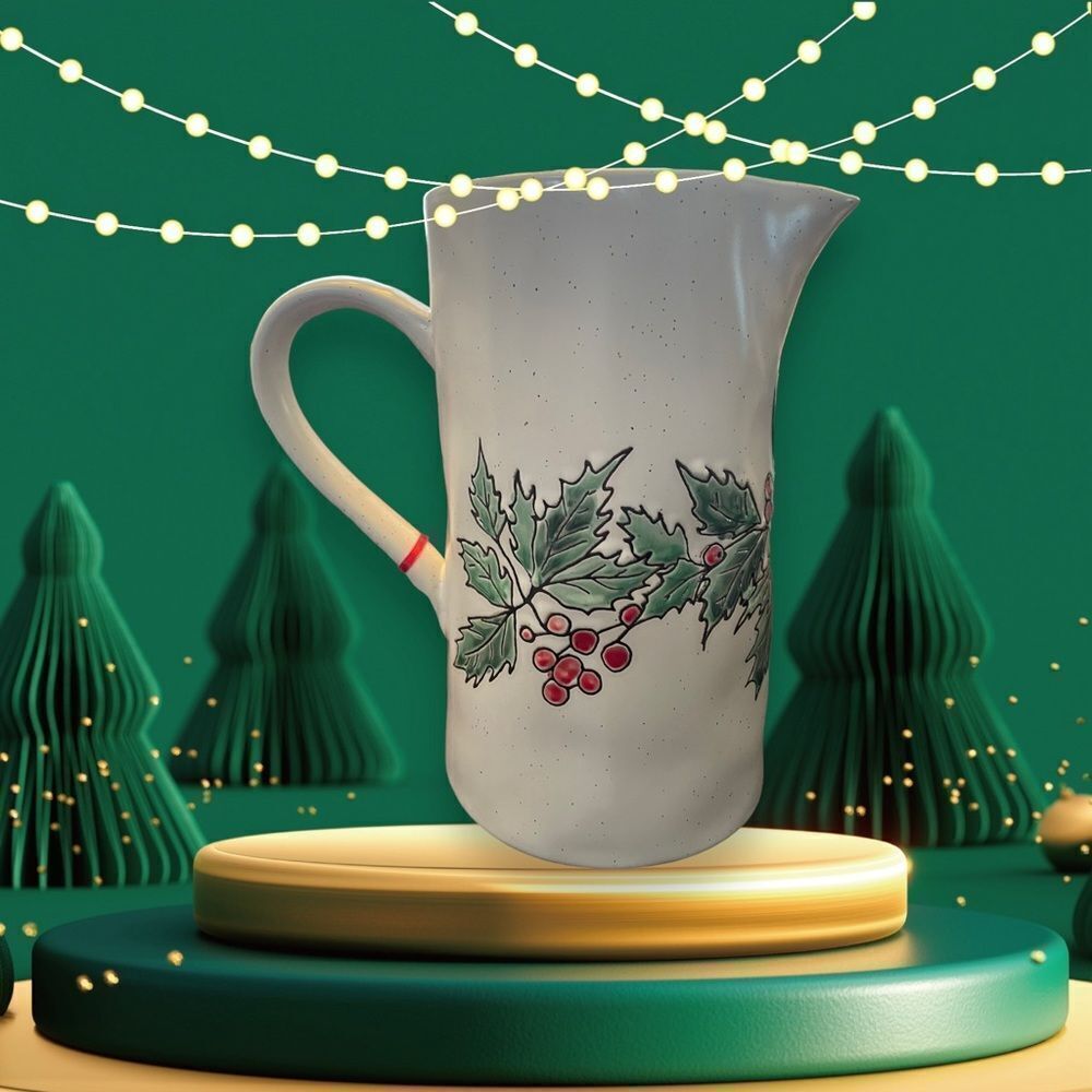 HOLLY BERRY LARGE STONEWARE PITCHER‎